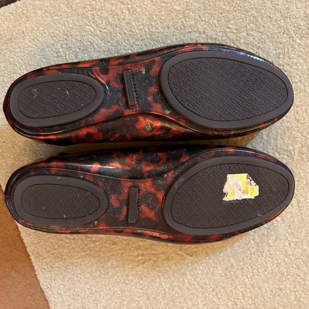 TORY BURCH Reva Tortoise Shell Ballet Flats size 7.5 - Picture 6 of 11